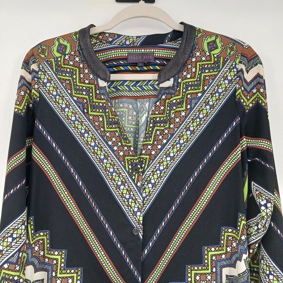 Hale Bob Geometric Print Maxi Dress Size Small Multicolor - Picture 4 of 14